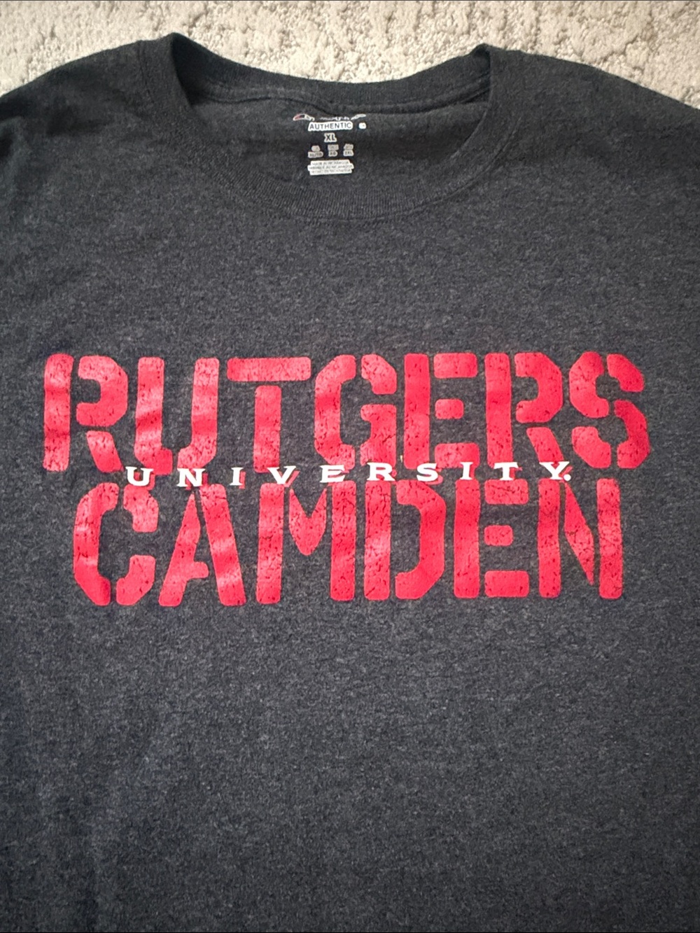 Rutgers Camden Champion Black Long Sleeve Tee - Picture 3 of 5